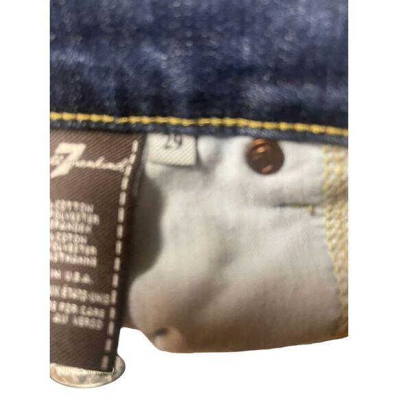 7 For All Mankind Womens Blue Full-Length Straight Leg Jeans Size 29 - Picture 4 of 9